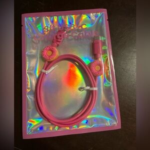 3 FT USB-C Pink Floral Charging Cable